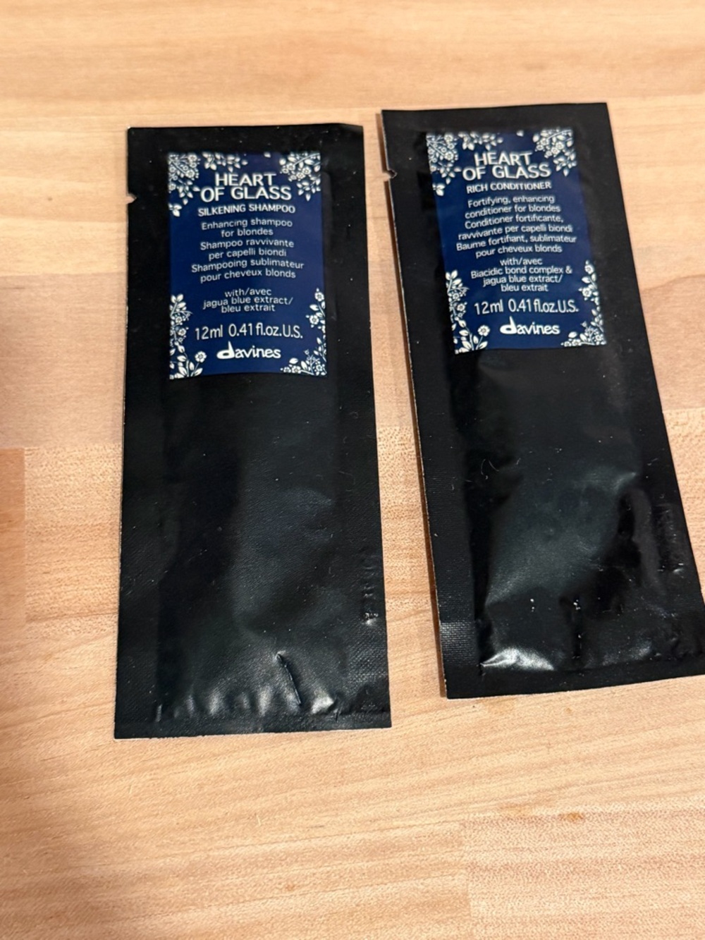 Davines Heart of Glass Sachets Silkening Samples